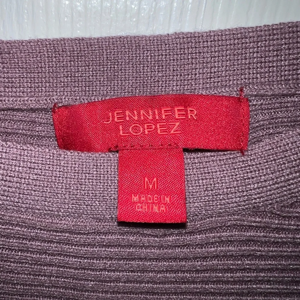 Purple Ribbed Sweater with Button Accents - Picture 4 of 4